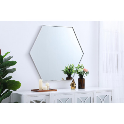 Elegant Wall Mirror - Silver, L 38" (MR4538S)