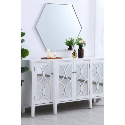 Elegant Wall Mirror - Silver, L 38" (MR4538S)