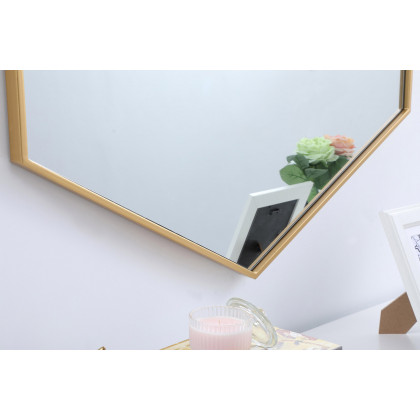 Elegant Wall Mirror - Brass, L 41" (MR4541BR)