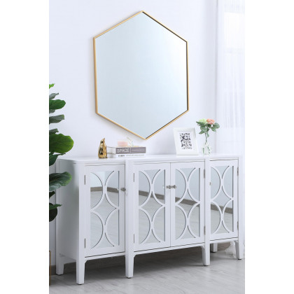 Elegant Wall Mirror - Brass, L 41" (MR4541BR)