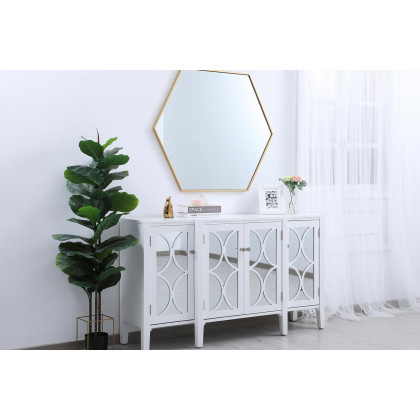 Elegant Wall Mirror - Brass, L 41" (MR4541BR)