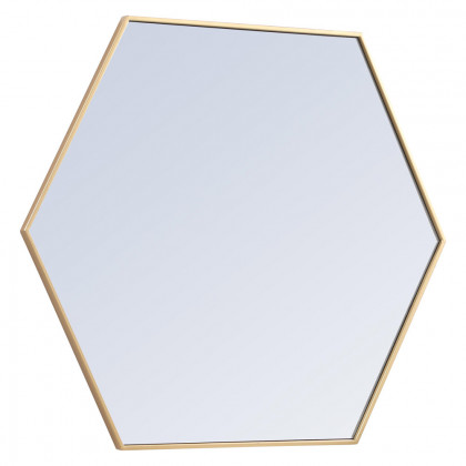 Elegant Wall Mirror - Brass, L 41" (MR4541BR)