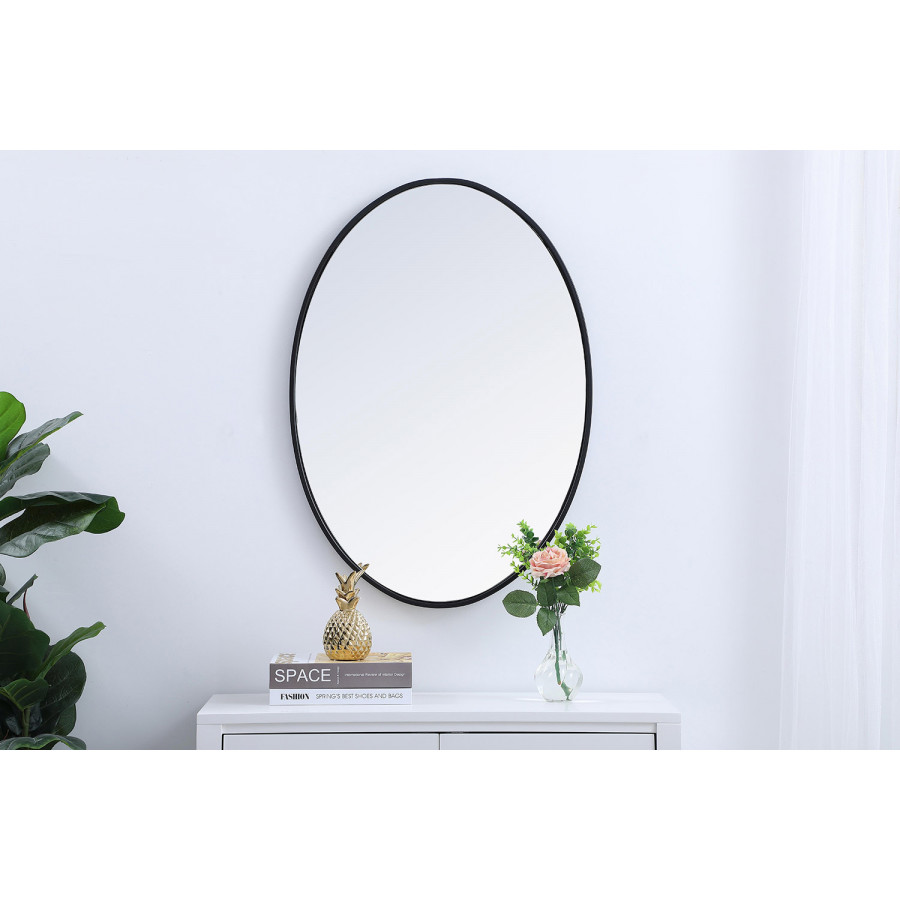 Elegant Wall Mirror - Black, L 34" (MR4624BK)
