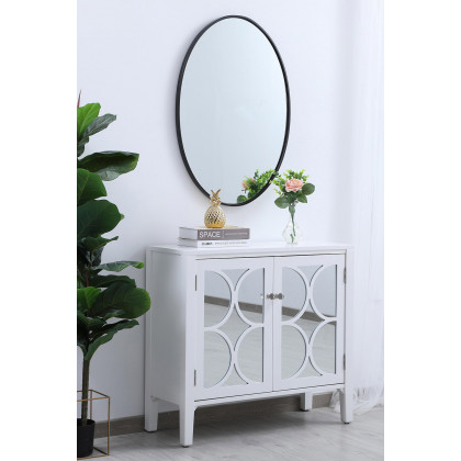 Elegant Wall Mirror - Black, L 34" (MR4624BK)