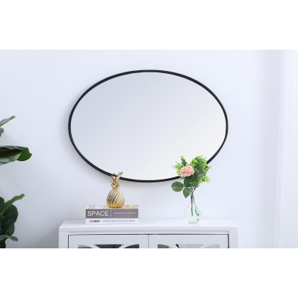 Elegant Wall Mirror - Black, L 34" (MR4624BK)