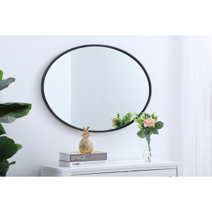Elegant Wall Mirror - Black, L 34" (MR4624BK)