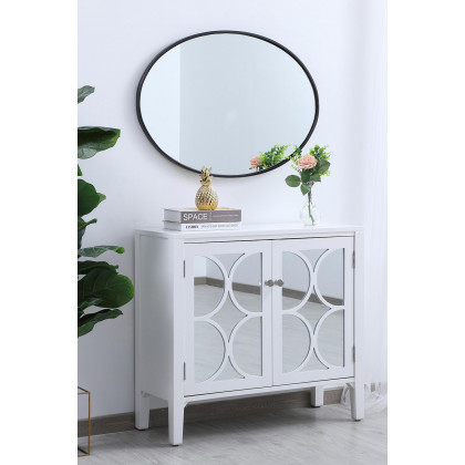Elegant Wall Mirror - Black, L 34" (MR4624BK)