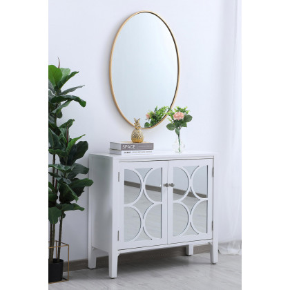 Elegant Wall Mirror - Brass, L 34" (MR4624BR)