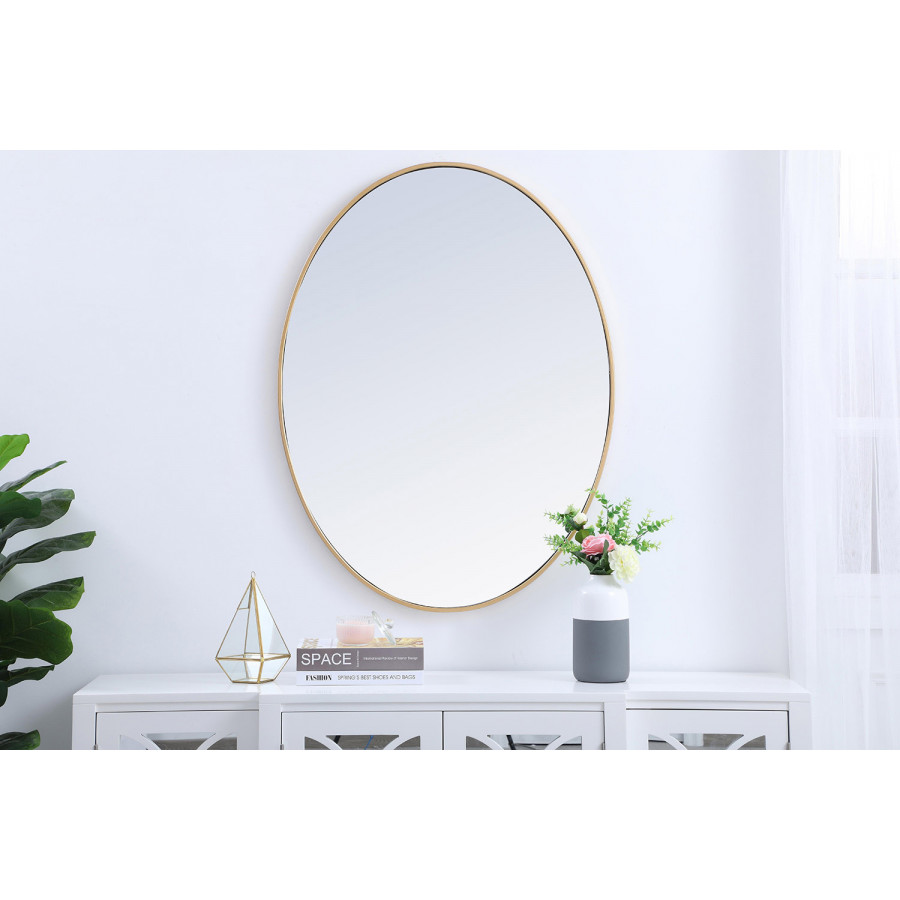 Elegant Wall Mirror - Brass, L 40" (MR4630BR)