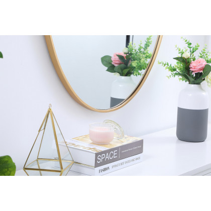 Elegant Wall Mirror - Brass, L 40" (MR4630BR)