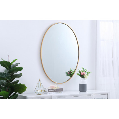 Elegant Wall Mirror - Brass, L 40" (MR4630BR)