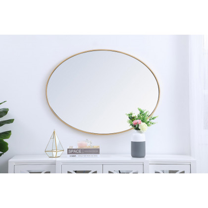 Elegant Wall Mirror - Brass, L 40" (MR4630BR)
