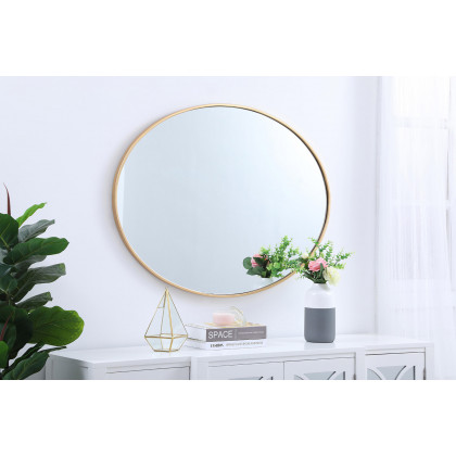 Elegant Wall Mirror - Brass, L 40" (MR4630BR)