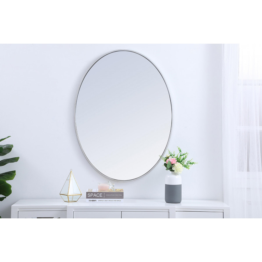 Elegant Wall Mirror - Silver, L 40" (MR4630S)