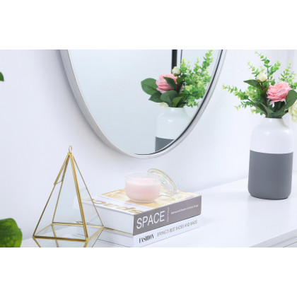 Elegant Wall Mirror - Silver, L 40" (MR4630S)