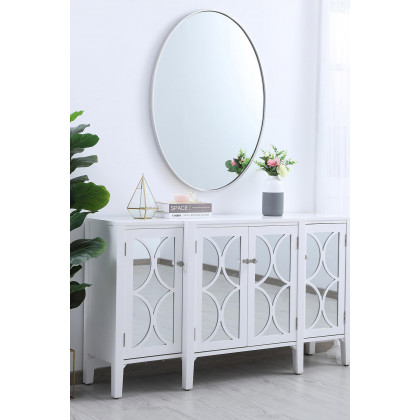 Elegant Wall Mirror - Silver, L 40" (MR4630S)