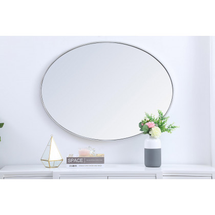 Elegant Wall Mirror - Silver, L 40" (MR4630S)