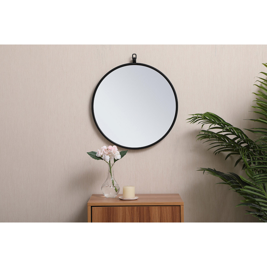 Elegant Wall Mirror - Black, L 18" (MR4718BK)