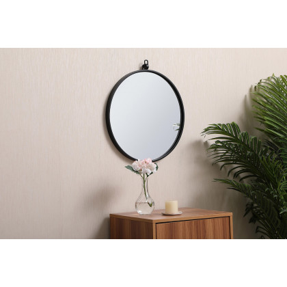 Elegant Wall Mirror - Black, L 18" (MR4718BK)