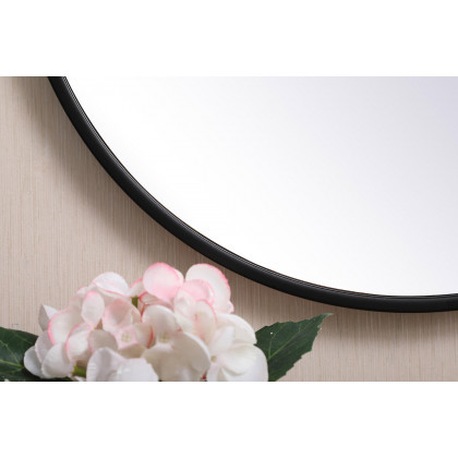 Elegant Wall Mirror - Black, L 18" (MR4718BK)