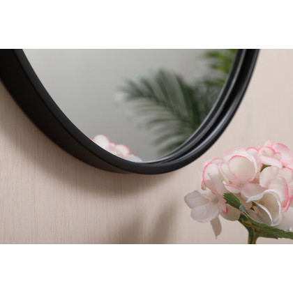 Elegant Wall Mirror - Black, L 18" (MR4718BK)