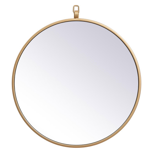 Elegant Wall Mirror - Brass, L 18" (MR4718BR)