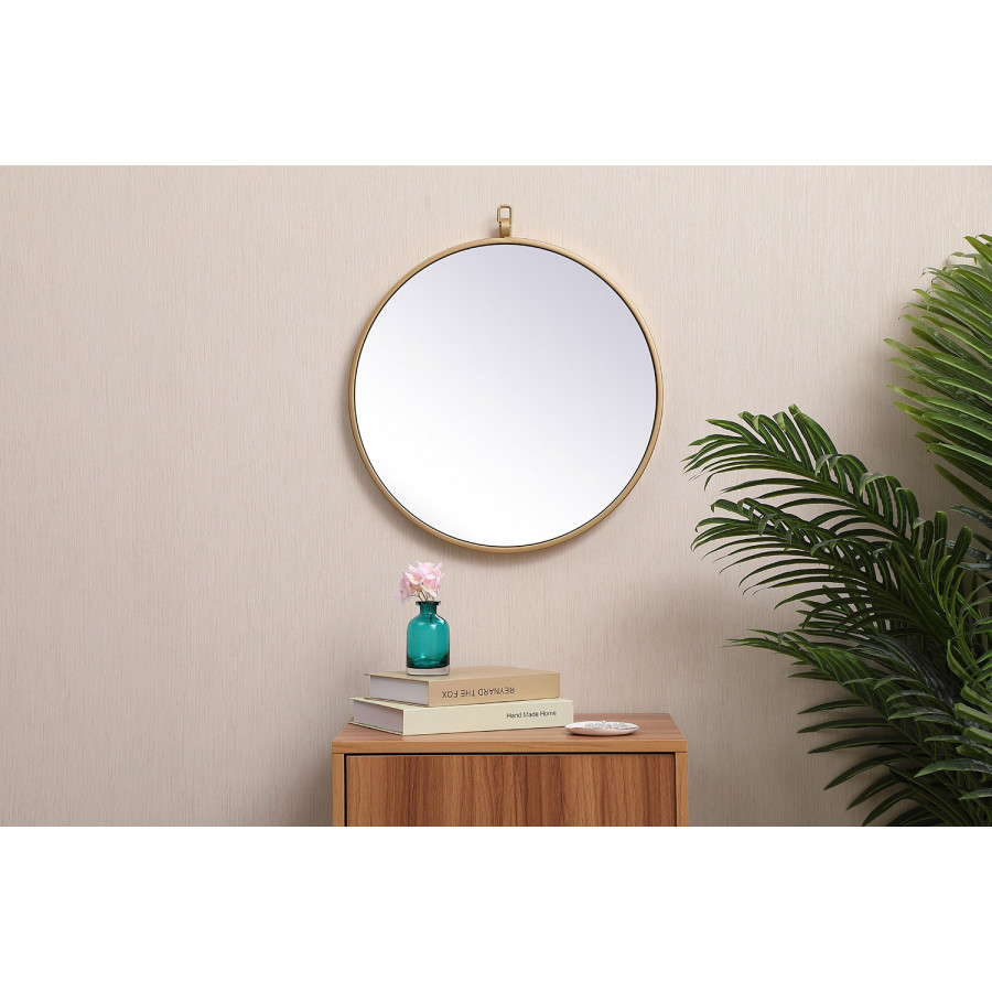 Elegant Wall Mirror - Brass, L 18" (MR4718BR)