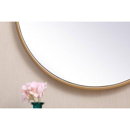 Elegant Wall Mirror - Brass, L 18" (MR4718BR)