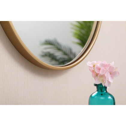 Elegant Wall Mirror - Brass, L 18" (MR4718BR)