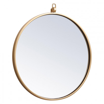 Elegant Wall Mirror - Brass, L 18" (MR4718BR)