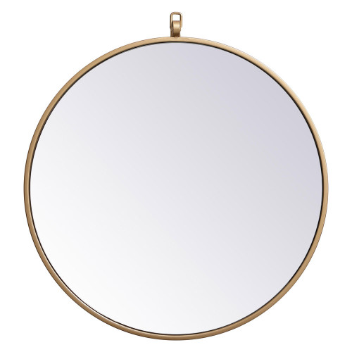 Elegant Wall Mirror - Brass, L 21" (MR4721BR)