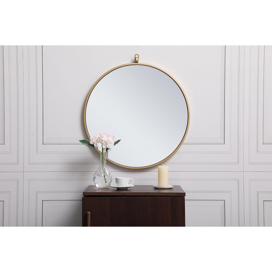 Elegant Wall Mirror - Brass, L 21" (MR4721BR)