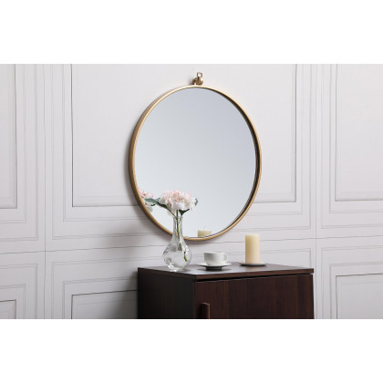 Elegant Wall Mirror - Brass, L 21" (MR4721BR)