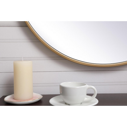 Elegant Wall Mirror - Brass, L 21" (MR4721BR)