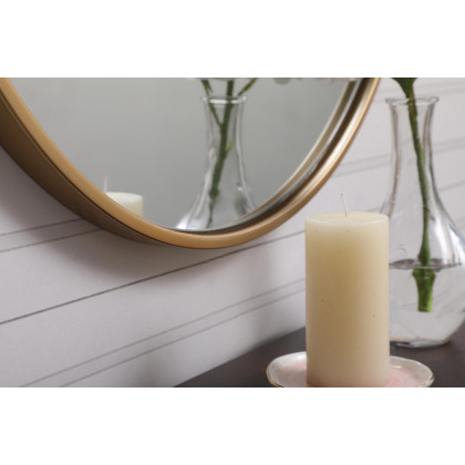 Elegant Wall Mirror - Brass, L 21" (MR4721BR)