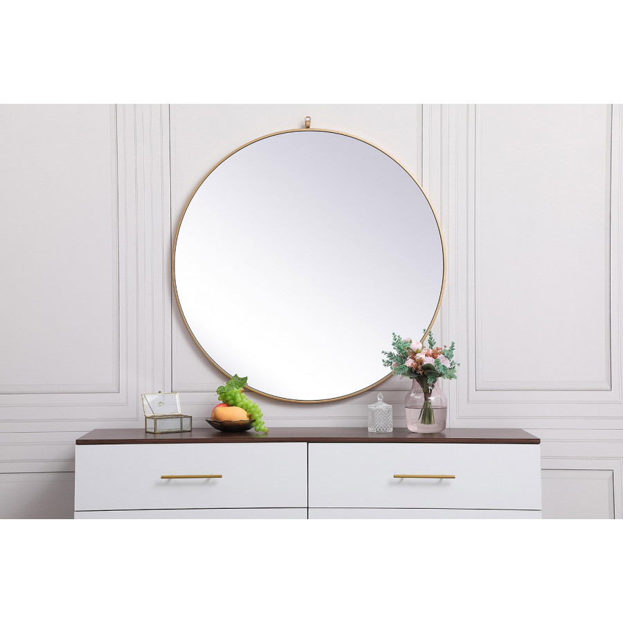 Elegant Wall Mirror - Brass, L 39" (MR4739BR)