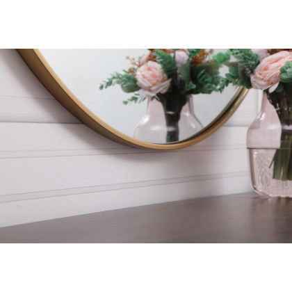 Elegant Wall Mirror - Brass, L 39" (MR4739BR)
