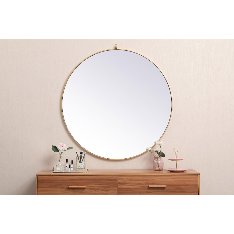 Elegant Wall Mirror - Brass, L 45" (MR4745BR)