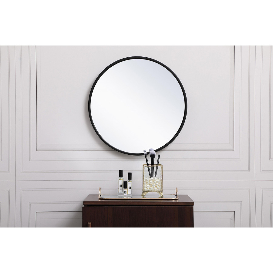 Elegant Wall Mirror - Black, L 18" (MR4818BK)