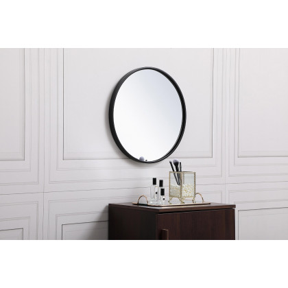 Elegant Wall Mirror - Black, L 18" (MR4818BK)