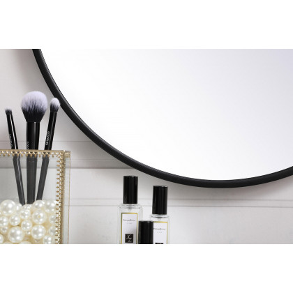 Elegant Wall Mirror - Black, L 18" (MR4818BK)