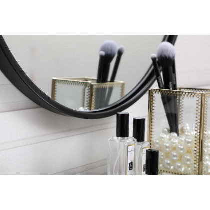 Elegant Wall Mirror - Black, L 18" (MR4818BK)