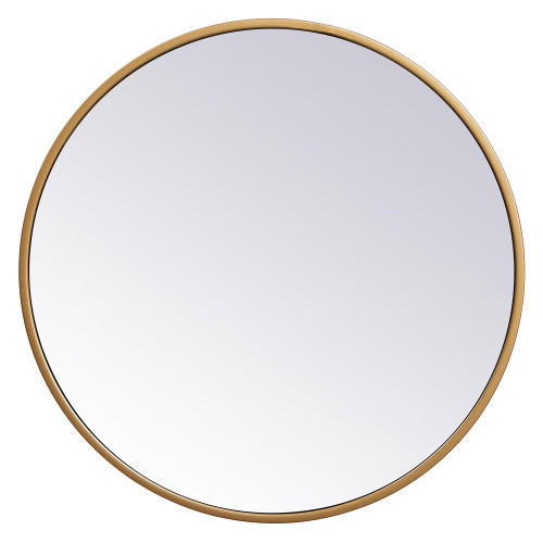 Elegant Wall Mirror - Brass, L 18" (MR4818BR)