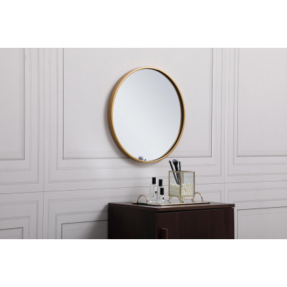 Elegant Wall Mirror - Brass, L 18" (MR4818BR)