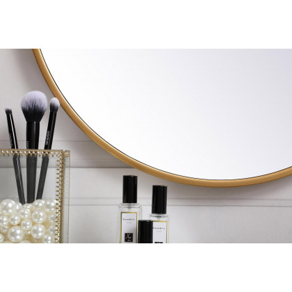Elegant Wall Mirror - Brass, L 18" (MR4818BR)