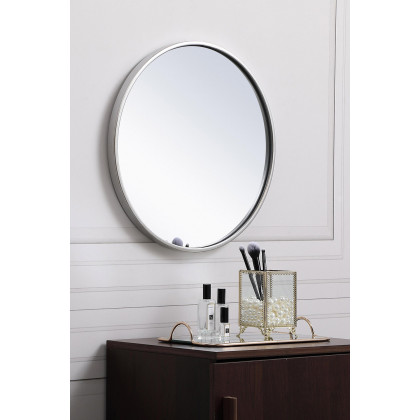 Elegant Wall Mirror - Silver, L 18" (MR4818S)
