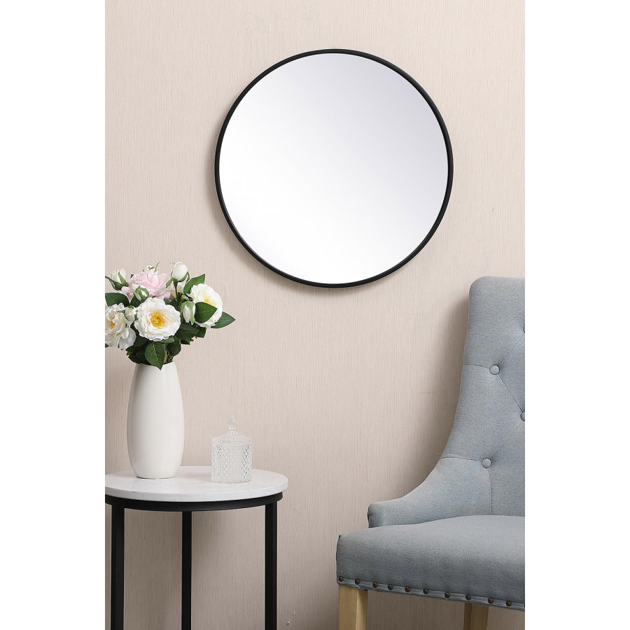 Elegant Wall Mirror - Black, L 21" (MR4821BK)