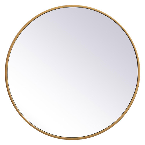 Elegant Wall Mirror - Brass, L 21" (MR4821BR)