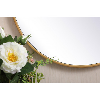 Elegant Wall Mirror - Brass, L 21" (MR4821BR)