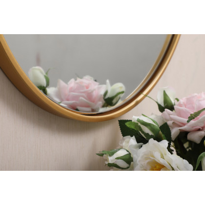 Elegant Wall Mirror - Brass, L 21" (MR4821BR)